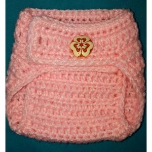 Handmade Crochet Pompom Diaper Cover